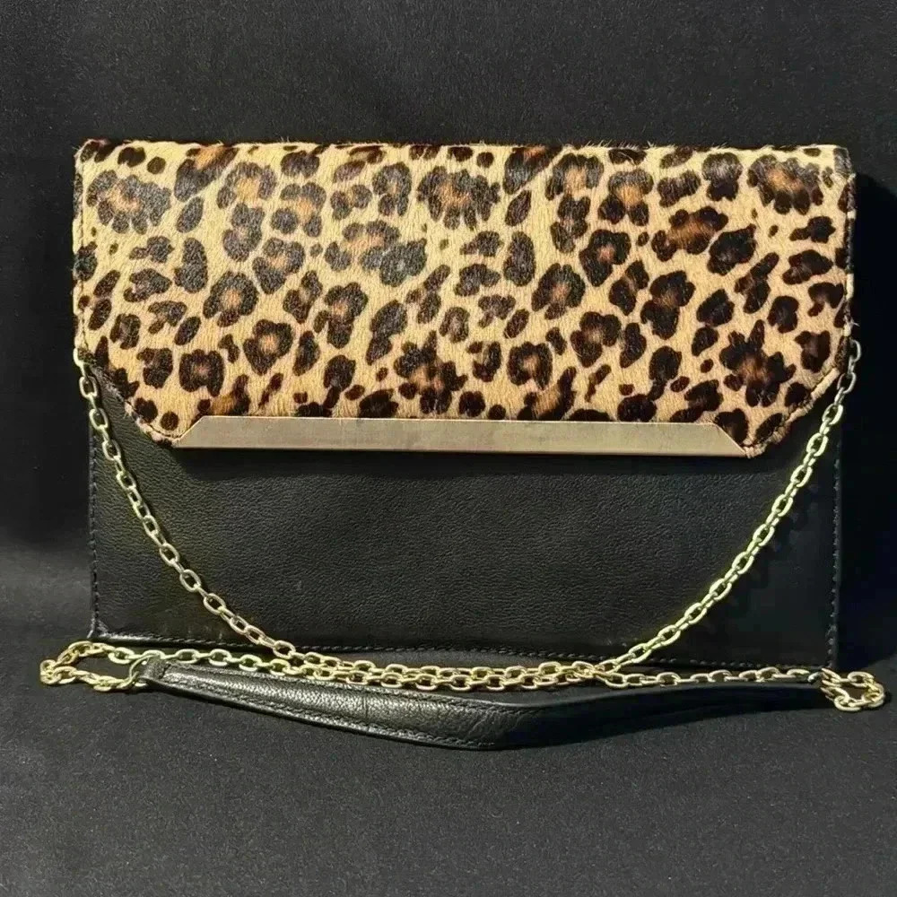 Silpada Leopard Print Clutch With Chain And Leath… - image 6